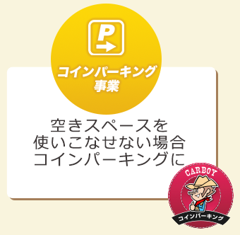 コインパーキング事業：空きスペースを使いこなせない場合コインパーキングに